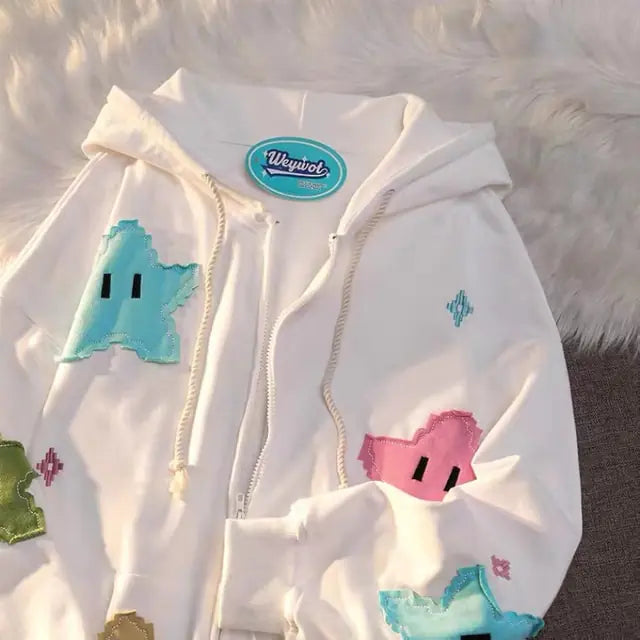 Retro Embroidery Hoodies