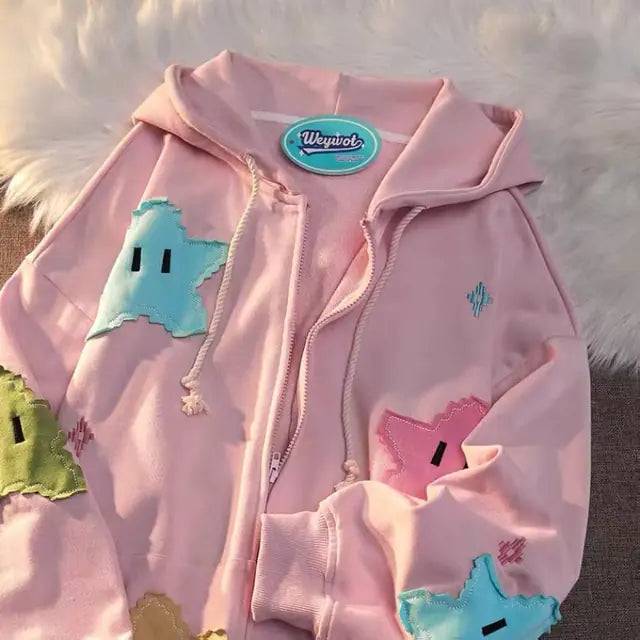 Retro Embroidery Hoodies