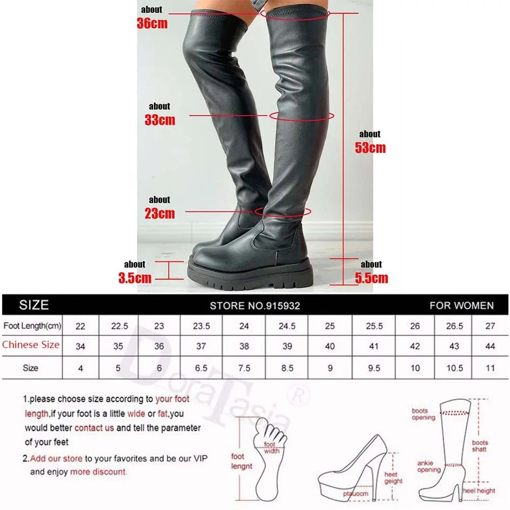 Platform Thigh High Boots