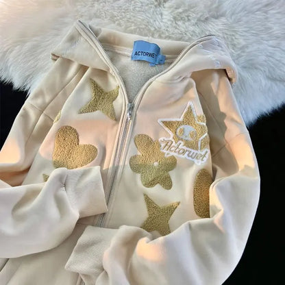 Retro Borduurwerk Hoodies