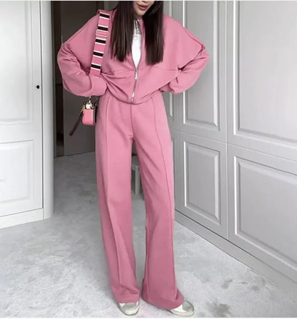 Sweater and Casual Trousers Set