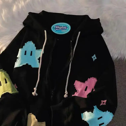 Retro Borduurwerk Hoodies