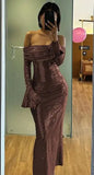 Slim fit Off-neck Dress