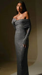 Slim fit Off-neck Dress