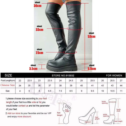 Platform Thigh High Boots