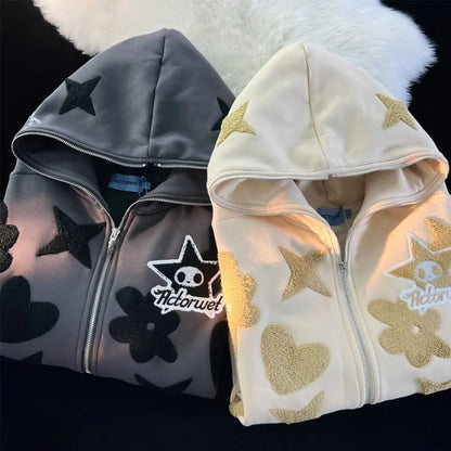 Retro Borduurwerk Hoodies