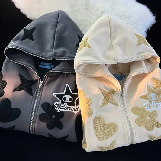 Retro Borduurwerk Hoodies