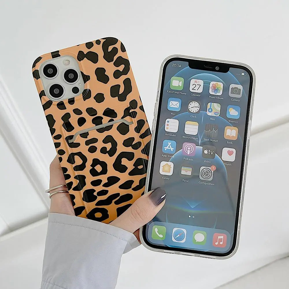 Leopard wallet Case