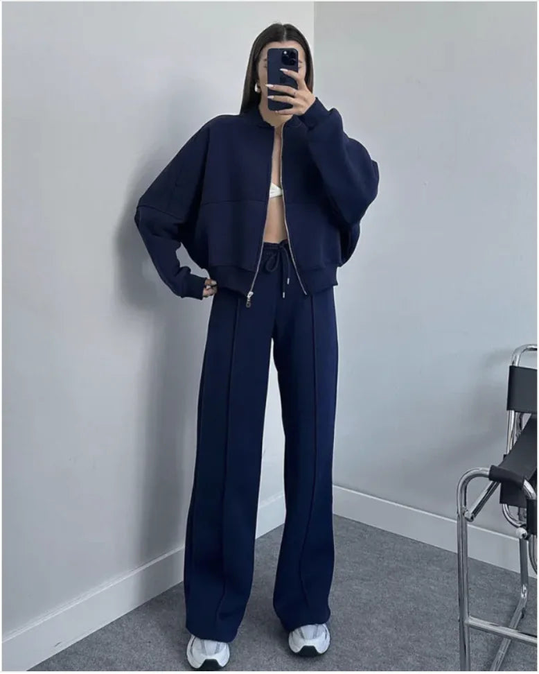 Sweater and Casual Trousers Set
