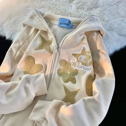 Retro Borduurwerk Hoodies